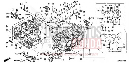 BLOC-CYLINDRES GL1800F de 2015